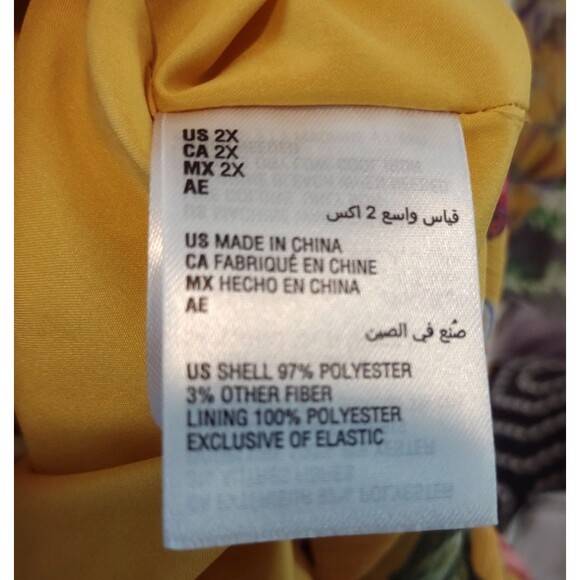 INC Maxi Dress Size 2X Fall Floral Peasant Boho Cottagecore New with Tag - Picture 10 of 12